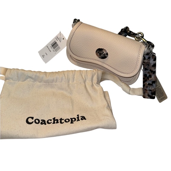 Mini Wavy Dinky Bag In Coachtopia Leather in Cloud NWT - Picture 7 of 12